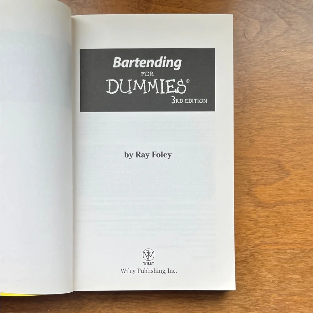 Bartending For Dummies a great book for recipes, with basic bar tools.